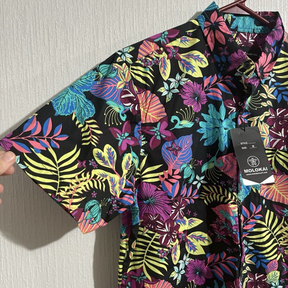 NEW Molokai Surf Short Sleeve Button Up Shirt Col… - image 6
